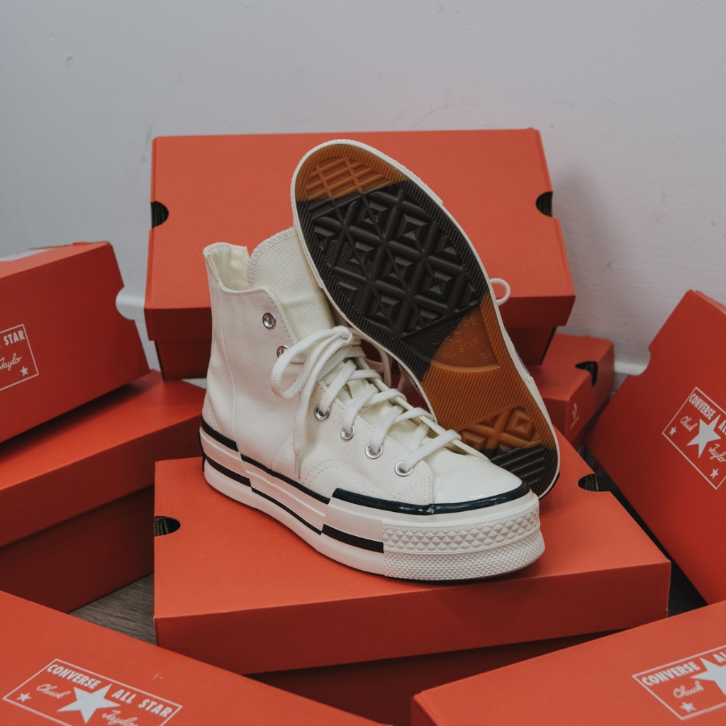 Giày Sneaker Nam Nữ CONVERSE Converse Chuck 1970s High Plus – White - Cổ Cao Trắng, Thời Trang Unisex, Chính Hãng Full B