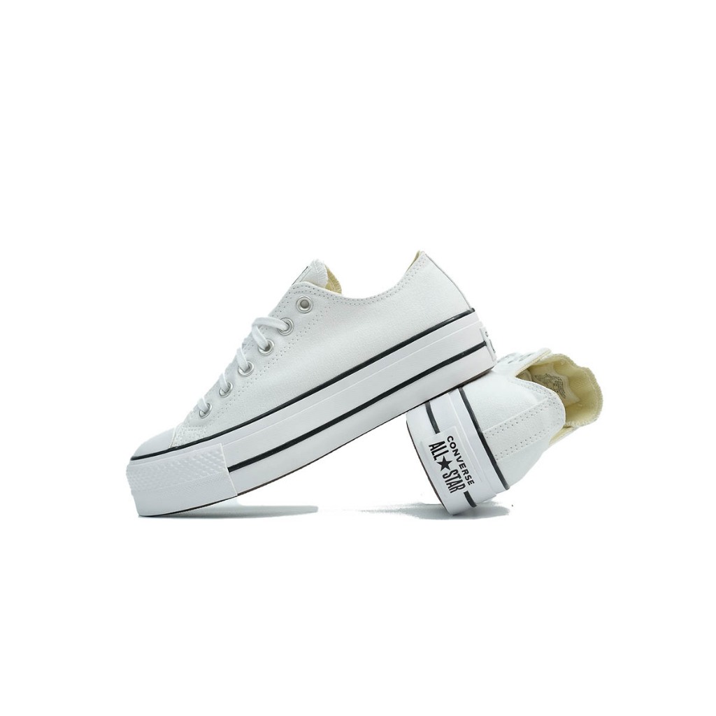 Giày Sneaker Nam/Nữ CONVERSE Chuck Taylor All Star Lift - 560251C - Cổ Thấp Trắng Đế Cao, Unisex, Chính Hãng, Full Box
