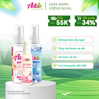 Xịt Thơm Đa Năng Ailla Giúp Áo Quần Lưu Hương Lâu, An Toàn Với Làn Da, Phù Hợp Cho Cả Đi Chơi Và Đi Làm