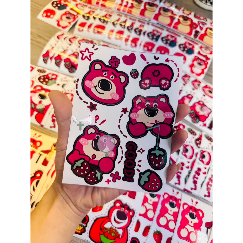 SET TEM TICKER GẤU DÂU KUTE