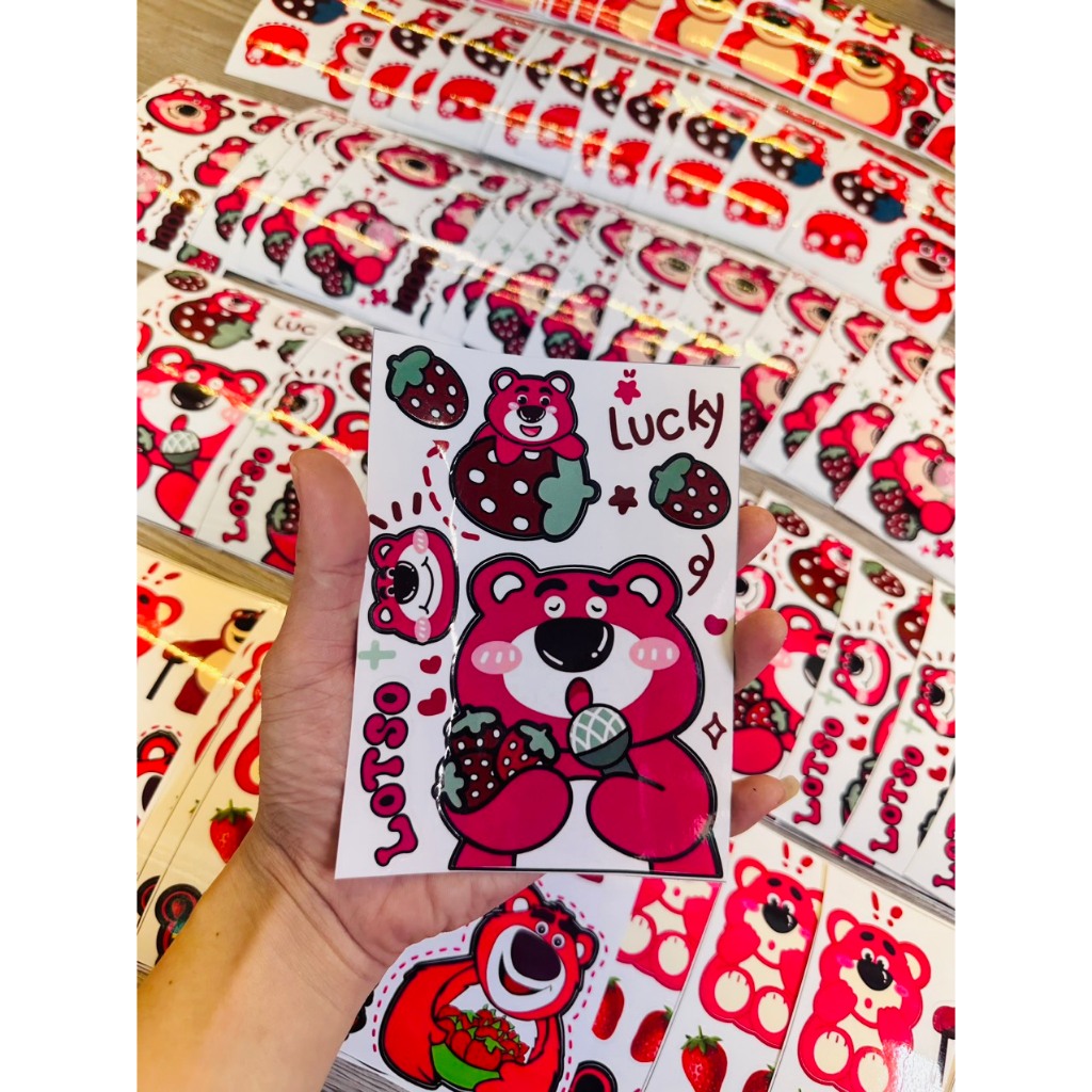 SET TEM TICKER GẤU DÂU KUTE