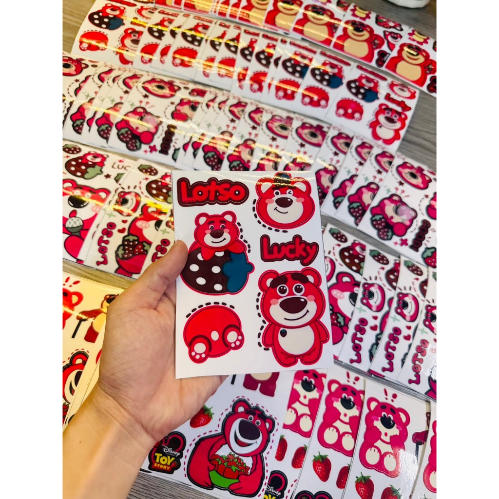 SET TEM TICKER GẤU DÂU KUTE