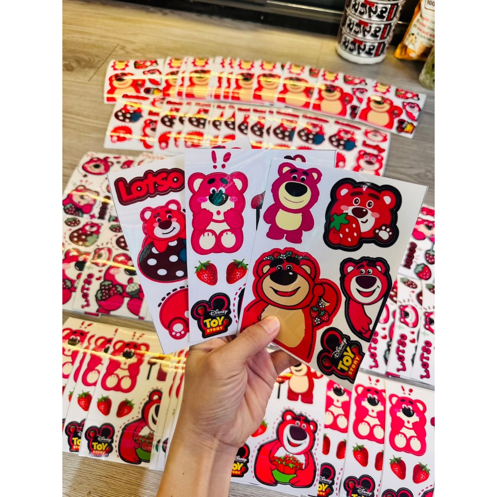 SET TEM TICKER GẤU DÂU KUTE