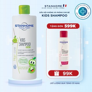 Dầu Gội Xả Cho Bé 3 Tuổi Trở Lên Hương Táo STANHOME Kids Shampoo Không Xà Phòng Diu Nhẹ An Toàn Cho Da Dầu Trẻ 200ML
