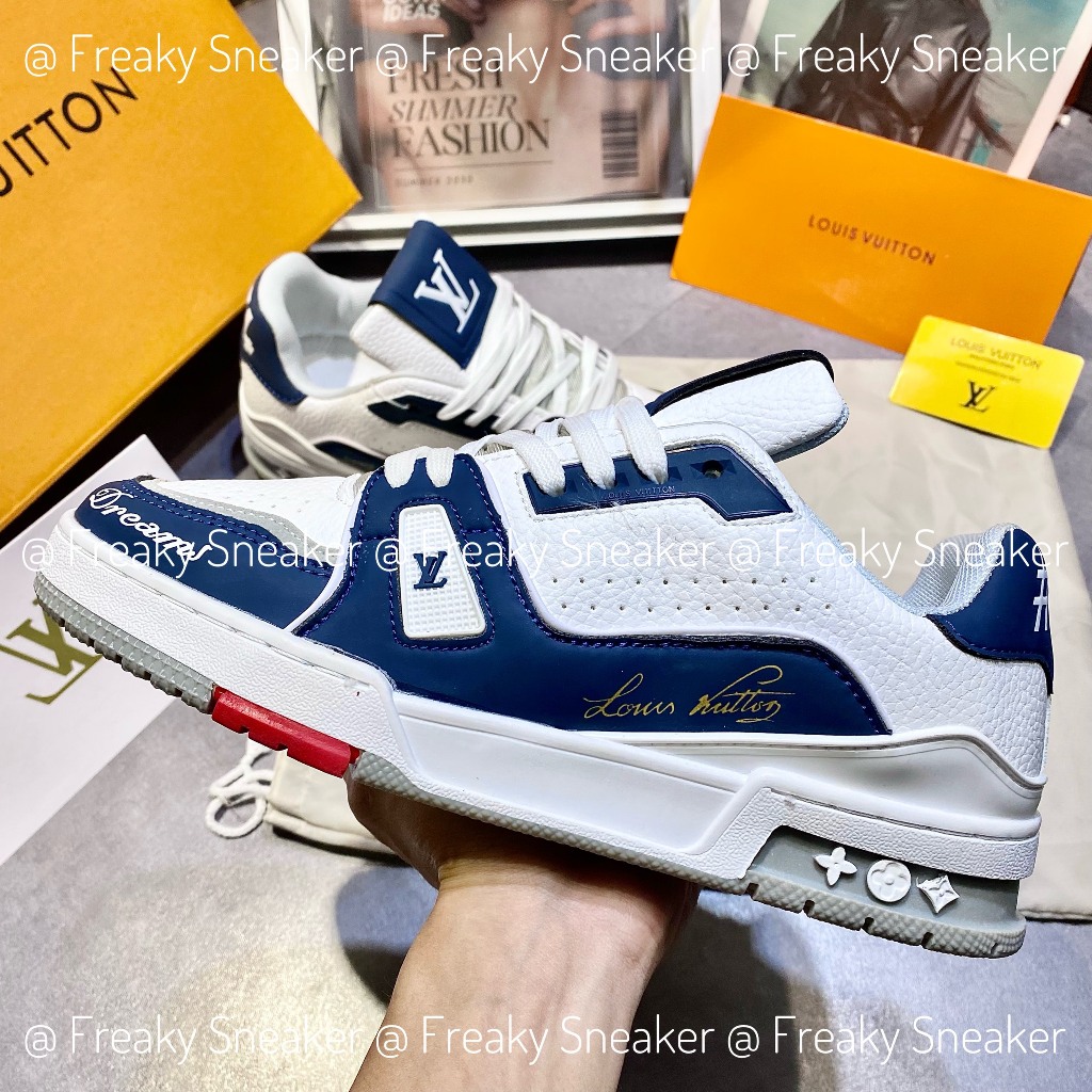 Giày Thể Thao Louis Vuitton Trainer #54 Signature Blue White - 1AANEZ / 1AANEX / 1ABOH8, Giày LV Trainer Navy