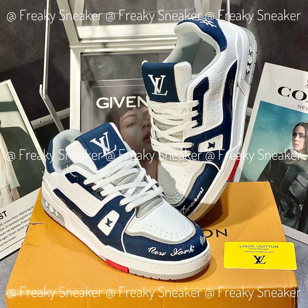 Giày Thể Thao Louis Vuitton Trainer #54 Signature Blue White - 1AANEZ / 1AANEX / 1ABOH8, Giày LV Trainer Navy