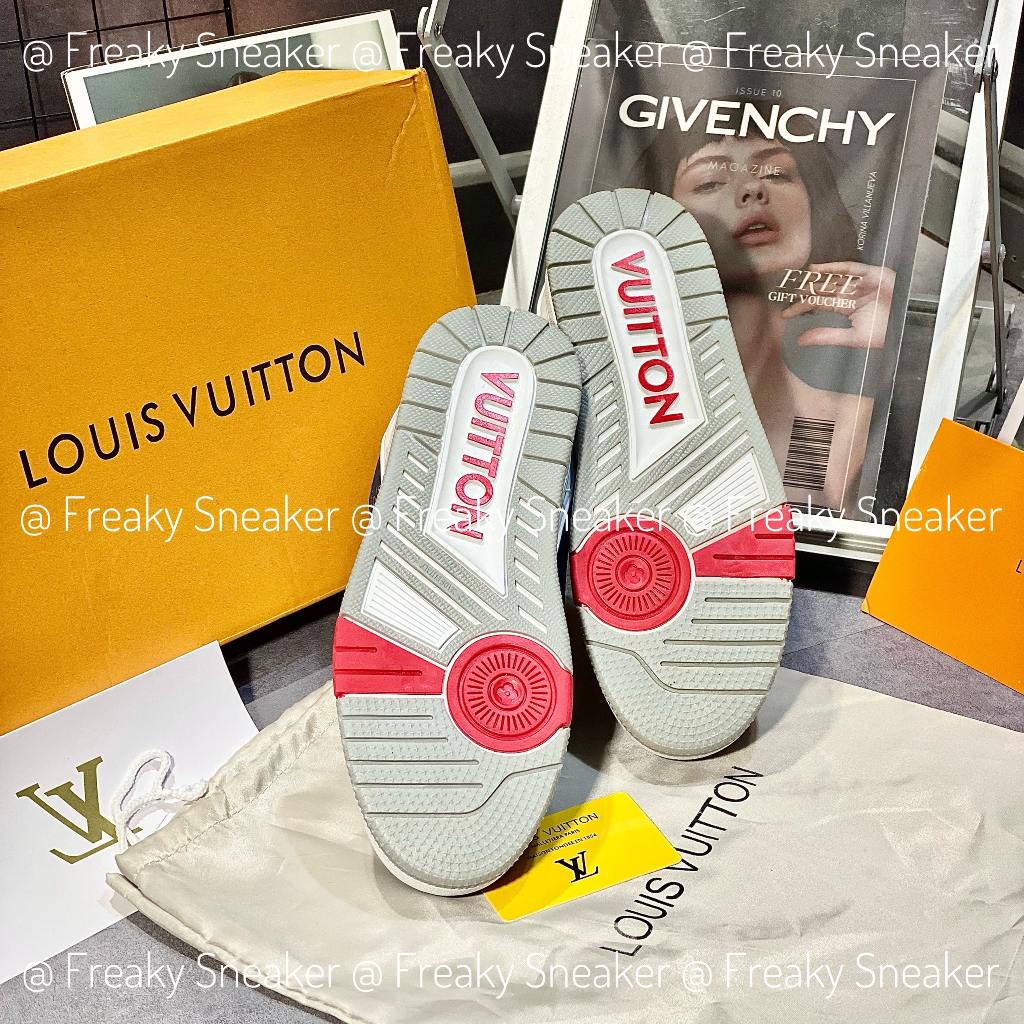 Giày Thể Thao Louis Vuitton Trainer #54 Signature Blue White - 1AANEZ / 1AANEX / 1ABOH8, Giày LV Trainer Navy