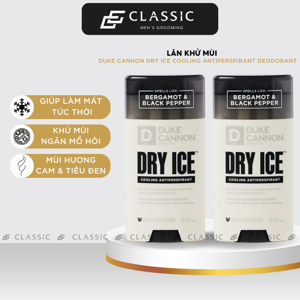 Lăn khử mùi Duke Cannon Dry Ice Cooling Antiperspirant Deodorant 75g