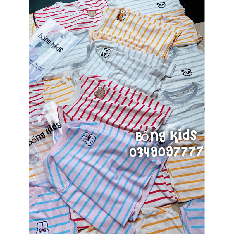 Áo Thu Bé Gái Kẻ Ngang Thêu Nổi GÊ