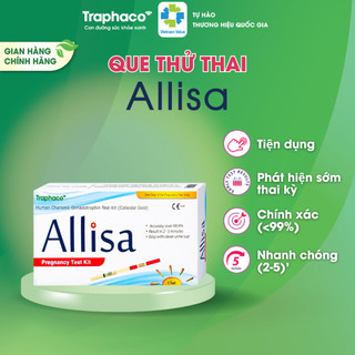  Combo 10 Hộp Que Thử Thai Allisa HCG Traphaco Chính Xác Mọi Thời Điểm Trong Ngày Sau 7 Ngày Quan Hệ