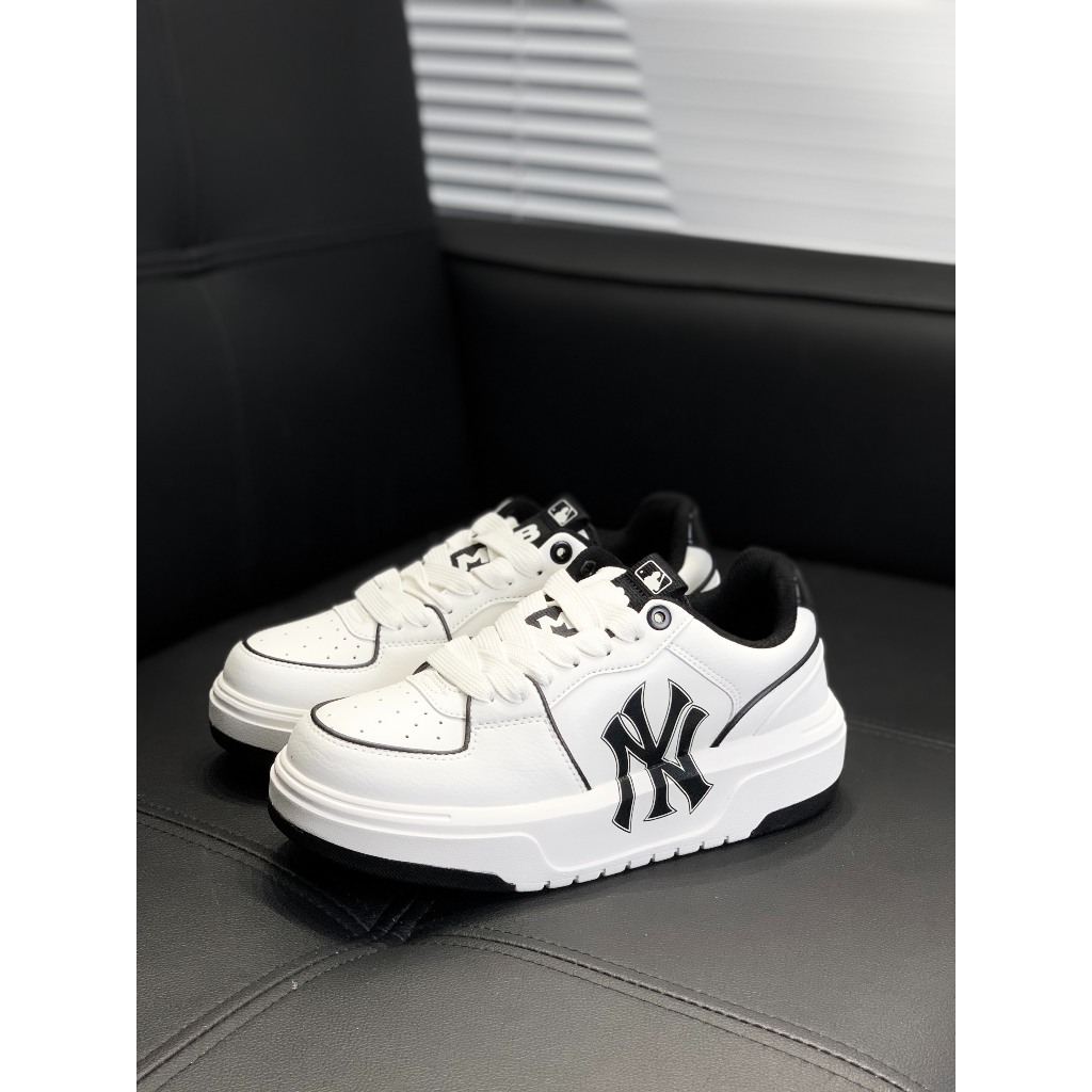 Giày MLB chunky liner NY màu đen chính hãng , giày thể thao nam nữ NY đế cao tôn dáng