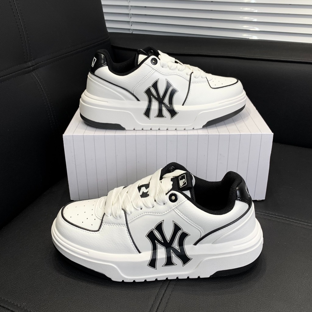 Giày MLB chunky liner NY màu đen chính hãng , giày thể thao nam nữ NY đế cao tôn dáng