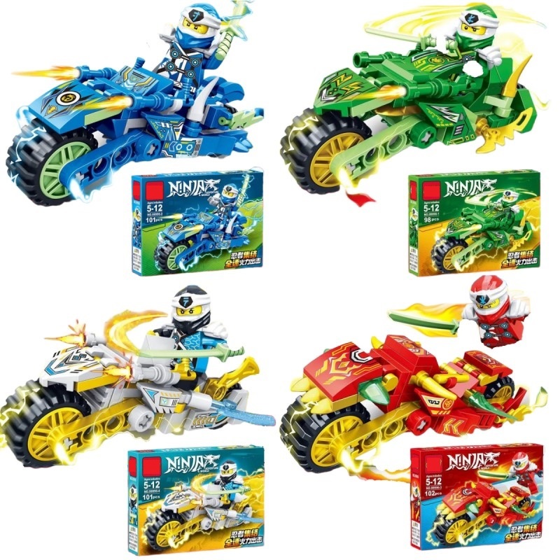 Đồ chơi lắp ráp Ninjago xe máy. Lắp ráp mô hình Ninjago mô tô, Ninja xe máy 110 PCS.