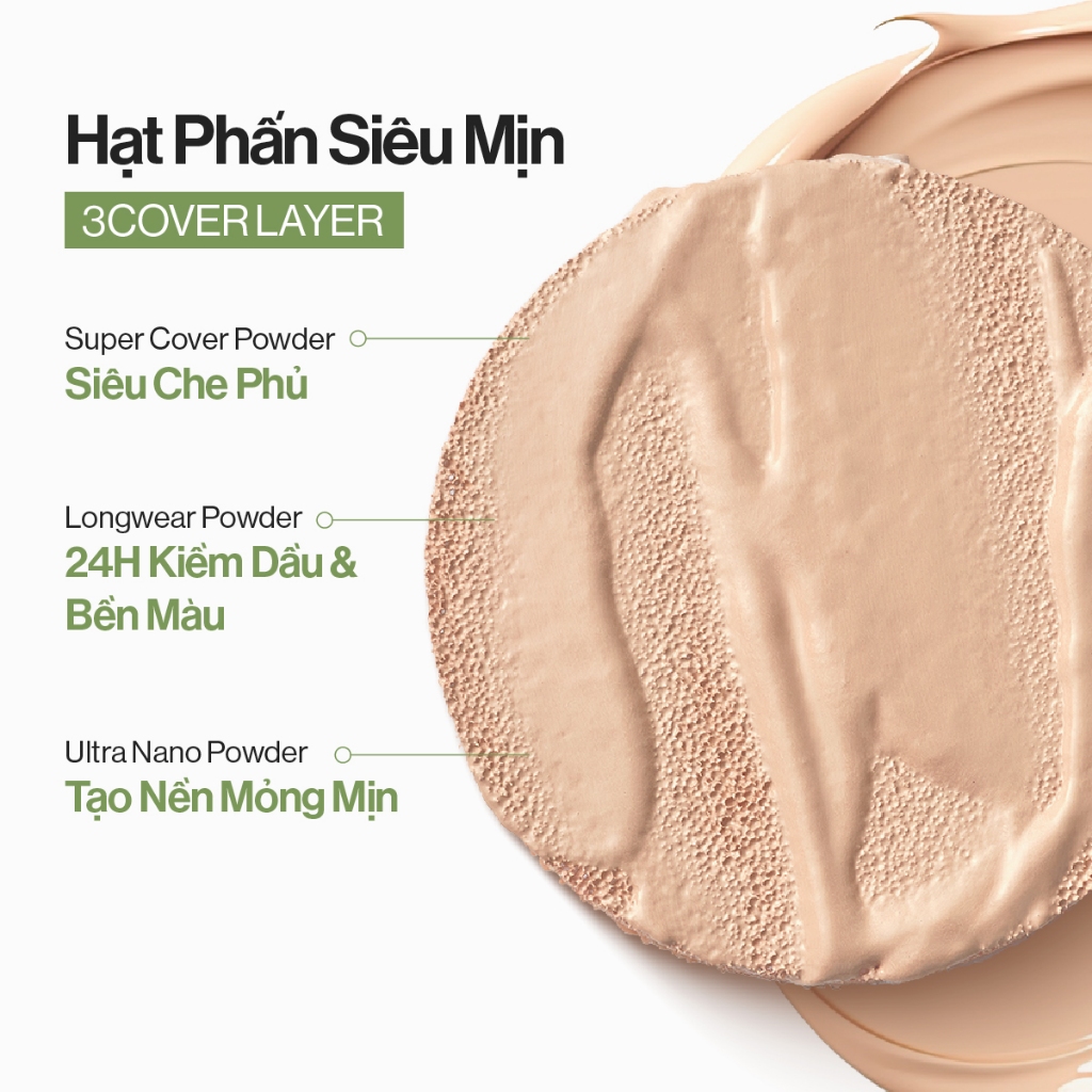 Siêu Phấn Nước Che Phủ GLAMRR Q Vegan Super Cover Cushion SPF50+/PA+++ (1 lõi x 15g)