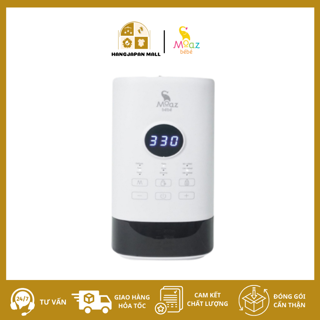 Máy hâm sữa thông minh siêu tốc Moaz BeBe MB033, dùng tất các loại bình sữa