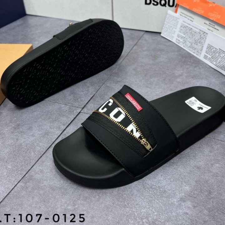 Dép nam dsq khóa chéo in chữ siêu đẹp, phong cách trẻ trung hot nhất 2023