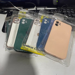 ốp lưng màu viền vuông logo táo giả iphone 12 cho iphone 7 plus đến 11 pro max