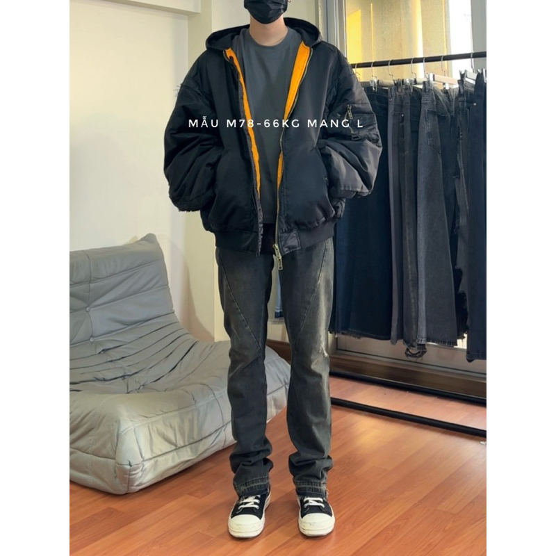 Quần jeans ống loe cạp thấp form bootcut chi tiết xẻ ống xả lai phong cách streetwear, grunge, cozy Brokeboiz