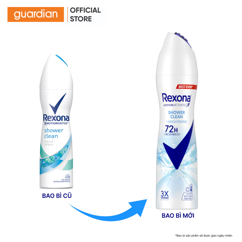 Xịt Khử Mùi Cho Nữ Shower Clean Rexona 135ml