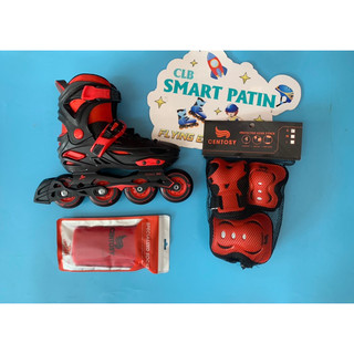 Giày patin Freestyle KidPro màu đen đỏ năng động, cá tính
