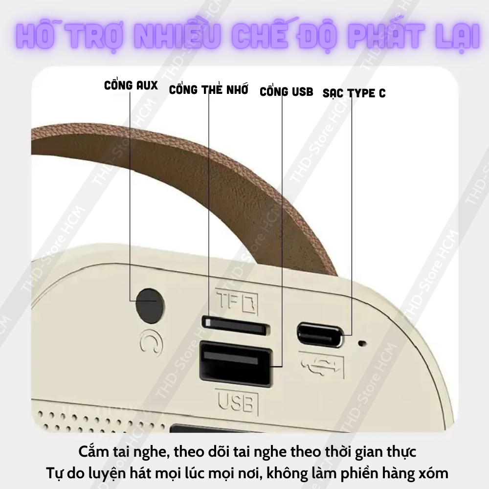 Loa Bluetooth Karaoke Mini CR X172 Đèn Led 7 Màu Âm Thanh Hay Bass Chuẩn Tặng Kèm 1 Míc Hát Cao Cấp Bảo Hành 12 Tháng