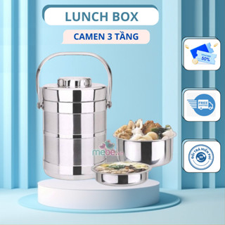 Cà Mèn Giữ Nhiệt Inox 3 Tầng 1.3L - Cặp Lồng Giữ Nhiệt Inox Cao Cấp - Đựng Cơm Cháo Phở  - hàng chất lượng