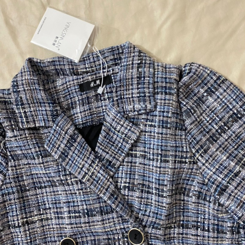 Áo dạ tweed cộc tay newtag