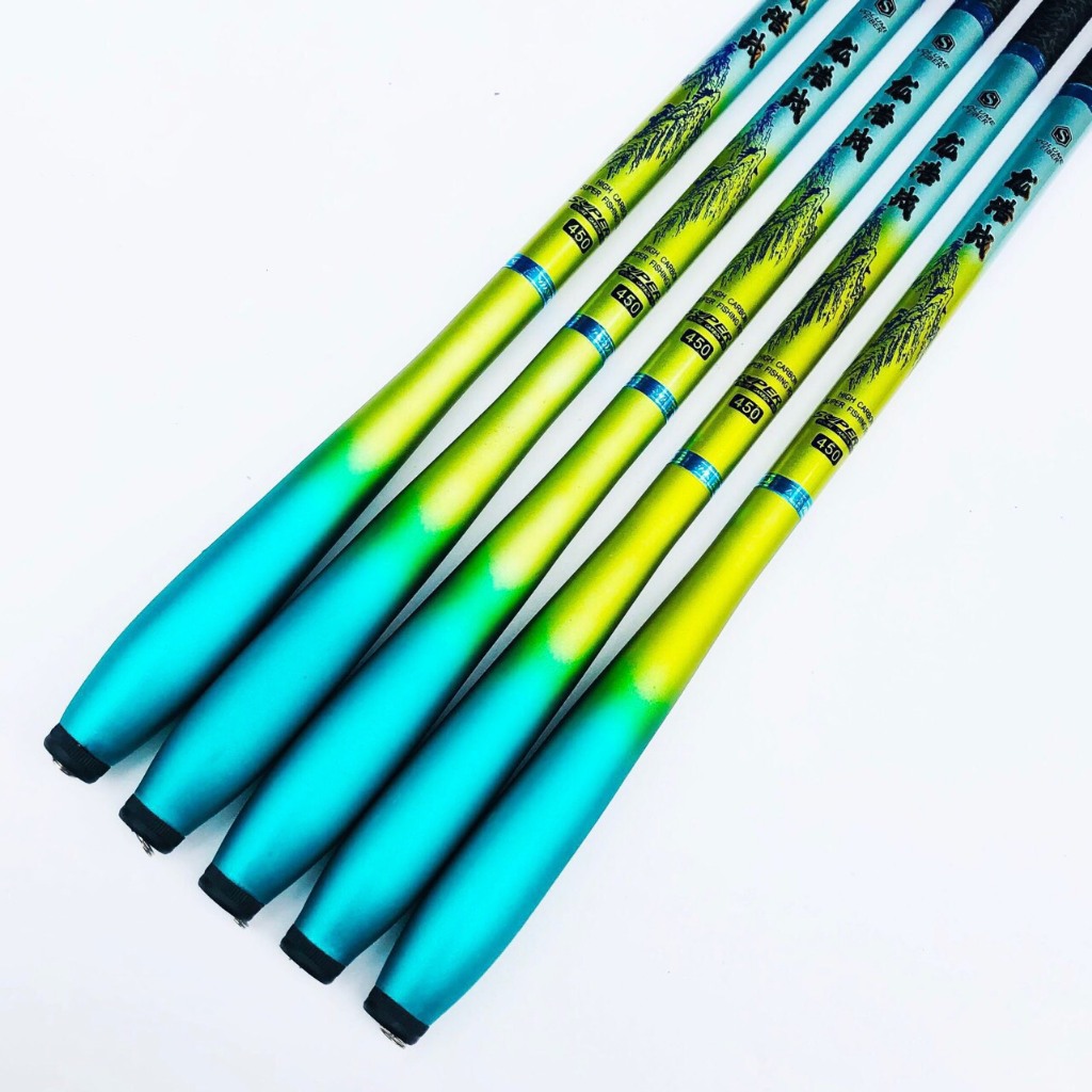 Cần câu tay carbon Kim Sơn độ cứng 3H siêu nhẹ, câu đơn câu đài