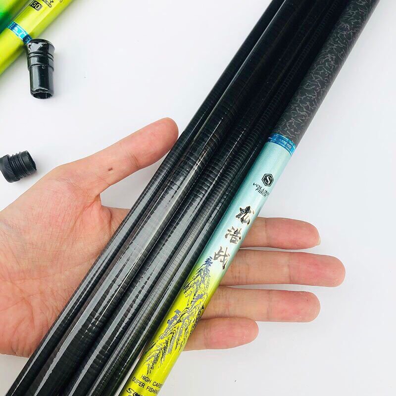 Cần câu tay carbon Kim Sơn độ cứng 3H siêu nhẹ, câu đơn câu đài