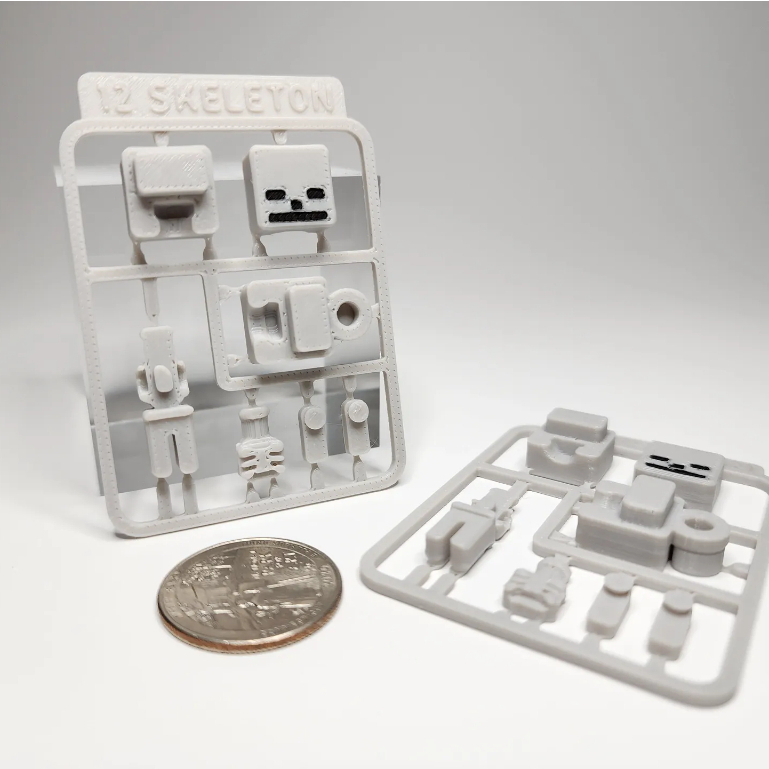 Kit Mô Hình Lắp Ráp MINECRAFT SKELETON mini - Treo Chìa Khóa