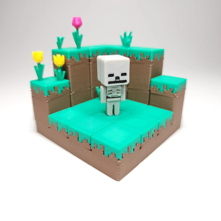 Kit Mô Hình Lắp Ráp MINECRAFT SKELETON mini - Treo Chìa Khóa