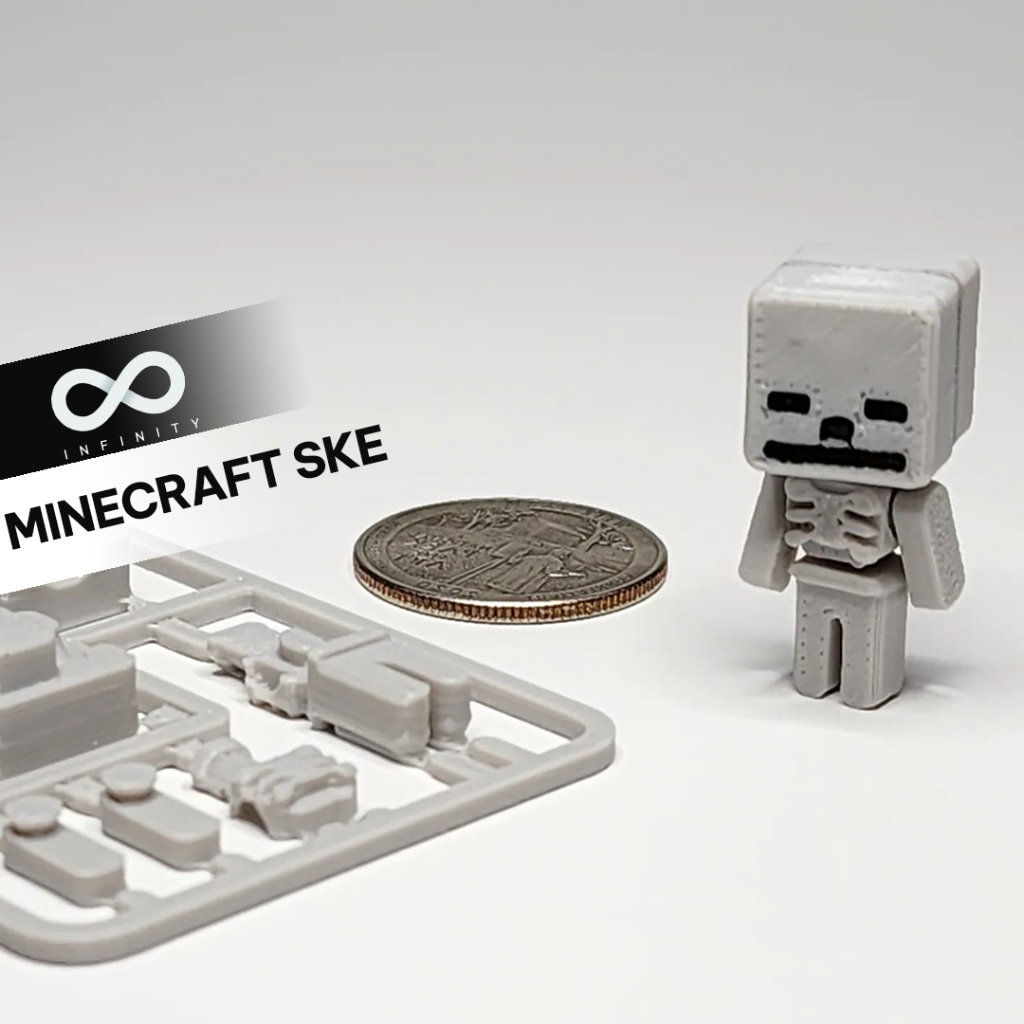 Kit Mô Hình Lắp Ráp MINECRAFT SKELETON mini - Treo Chìa Khóa