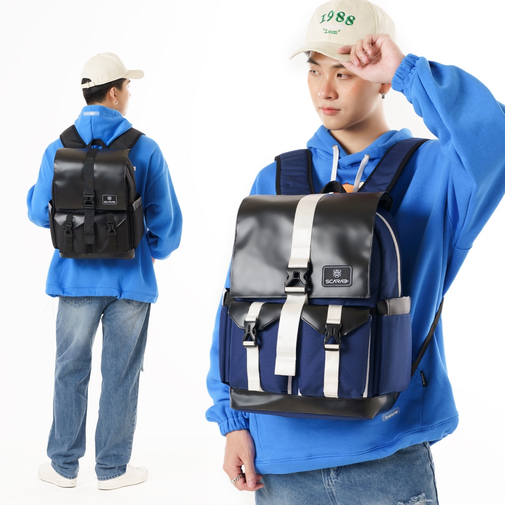 Scarab Sturdy Backpack Unisex - Balo Size Lớn, Đi Học Đi Chơi Đựng Vừa Laptop 15,6inch Gaming