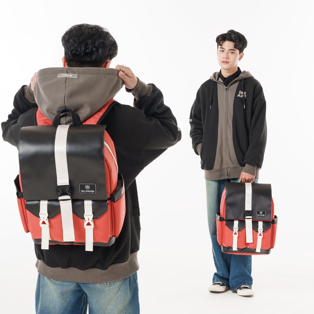 Balo Sturdy Backpack Unisex Đi Học Đi Chơi Đựng Vừa Laptop 15,6inch Gaming_Bảo Hành Trọn Đời Scarab