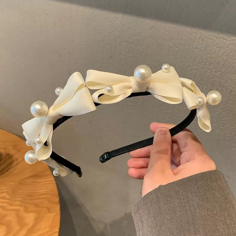 Cài tóc hình nơ đính ngọc trai nhân tạo xinh xắn nữ tính