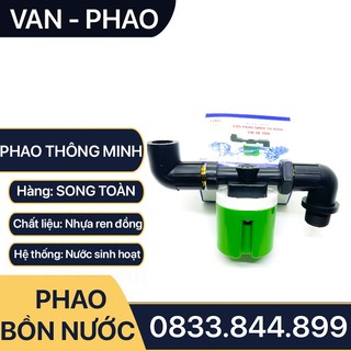 Phao bồn nước, van phao thông minh tự ngắt ren đồng 21 27