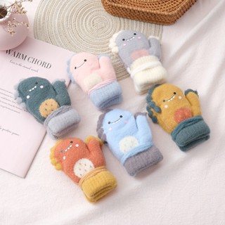  Găng tay lót lông siêu ấm cho bé 0-4 tuổi mùa đông chất liệu bông mềm và ấm hoạ tiết khủng long cực xinh 