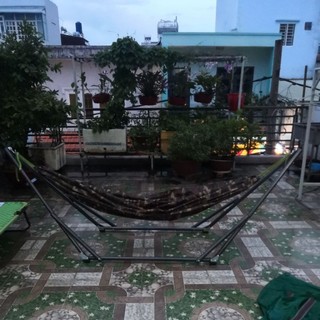 Võng dù rằn ri 2 lớp( tặng kèm 5m dây dù)