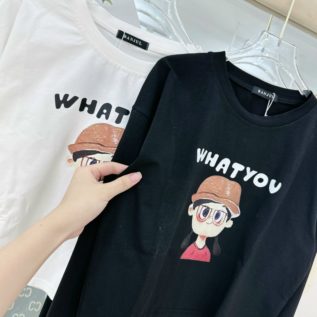 Set 2 Món Áo Thun Dáng Ngắn Tay Dài Form Rộng Họa Tiết Cute Mix Quần Socc Dáng Xòe Siêu Dễ thương Đi Chơi, Dạo Phố
