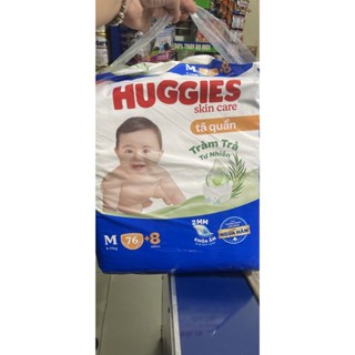 Mẫu mới - Bỉm Huggies Quần M70+6,L60+6,XL62,XXL54 miếng