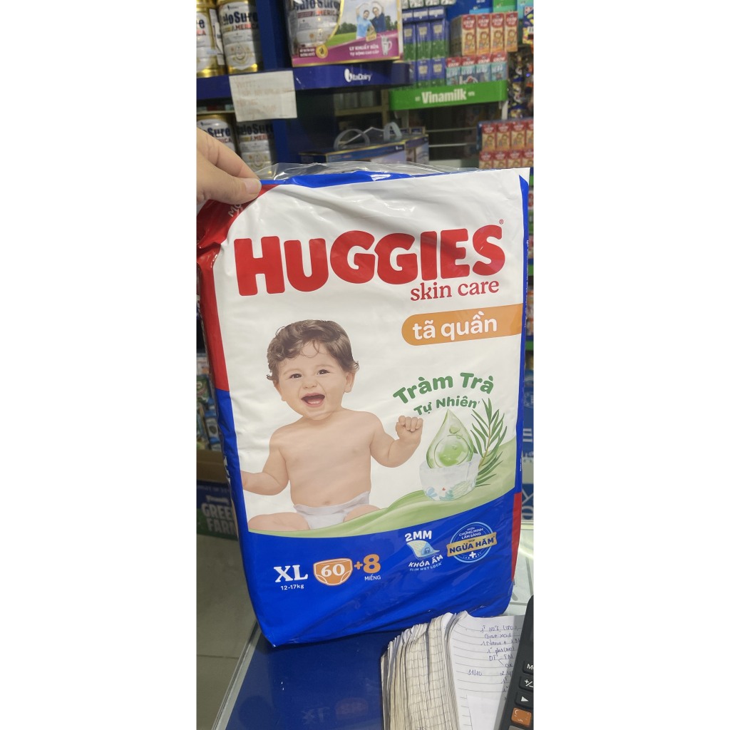 Mẫu mới - Bỉm Huggies Quần M76+8,L68+8,XL62+8,XXL54+8 miếng