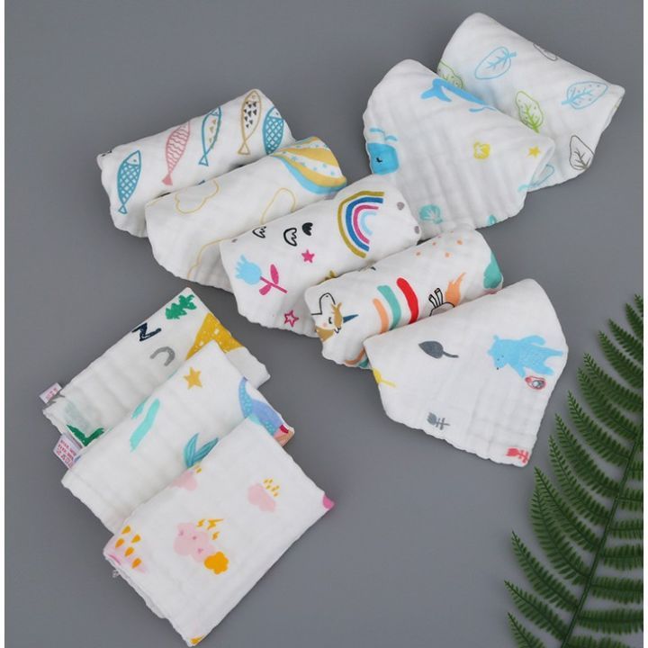 Khăn sữa nhăn 6 lớp 100% cotton siêu mềm, khăn rửa mặt cho bé hàng xuất khẩu