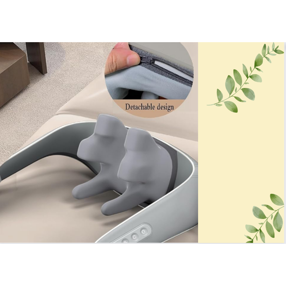 Máy mát xa cho cổ và vai bằng nhiệt,  Máy mát xa cổ vai gáy Mini Massager, Massage mô phỏng bằng tay Đầu lớn 5D