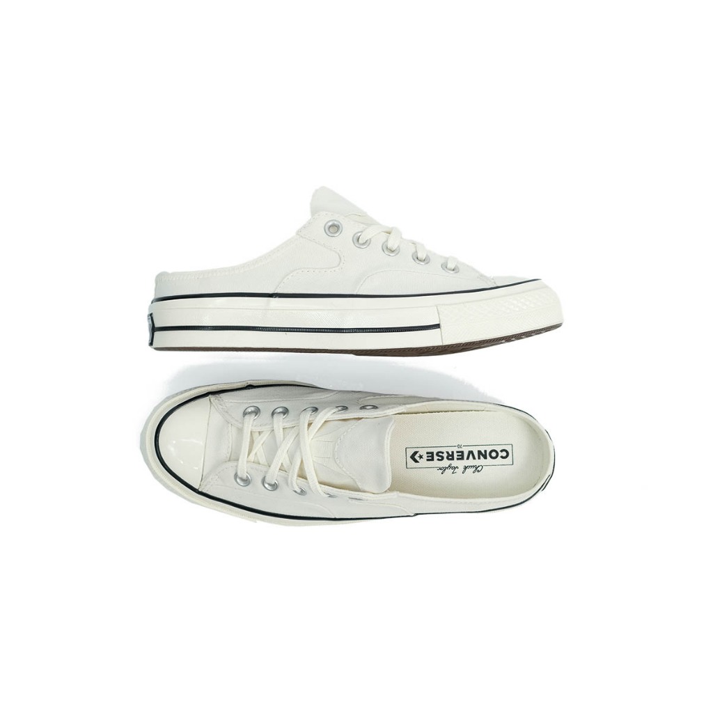 Giày Sneaker Nam Nữ CONVERSE Chuck 1970s Mule Recycled White - 172592C, Đạp Gót Cổ Thấp Trắng, Unisex, Chính HãngFullBox