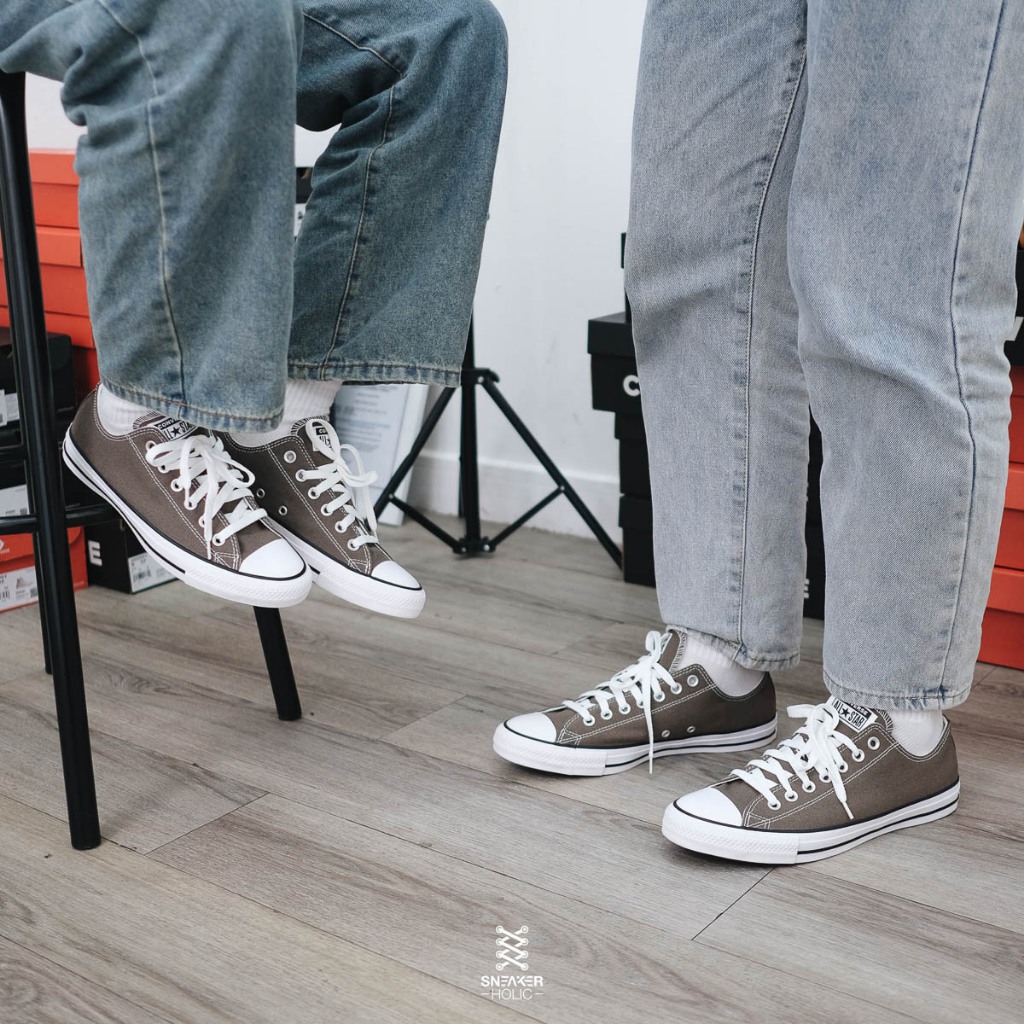Giày Sneaker Nam Nữ CONVERSE Chuck Taylor All Star Classic Low – Charcoal - 1J794C, Classic Cổ Thấp Xám, Chính Hãng