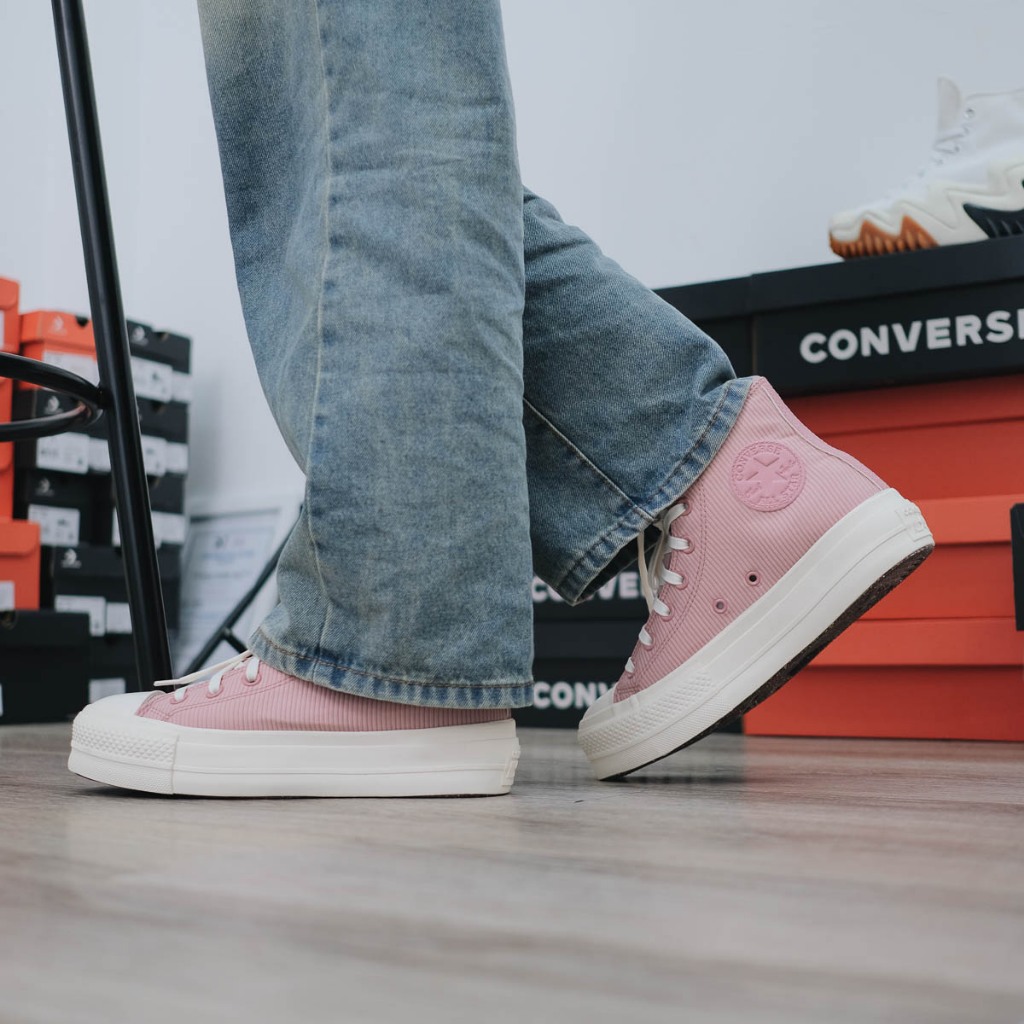 Giày Sneaker Nam Nữ CONVERSE Chuck Taylor All Star Lift Platform Counter Climate - A06148C -Hồng, Chính Hãng Full Box