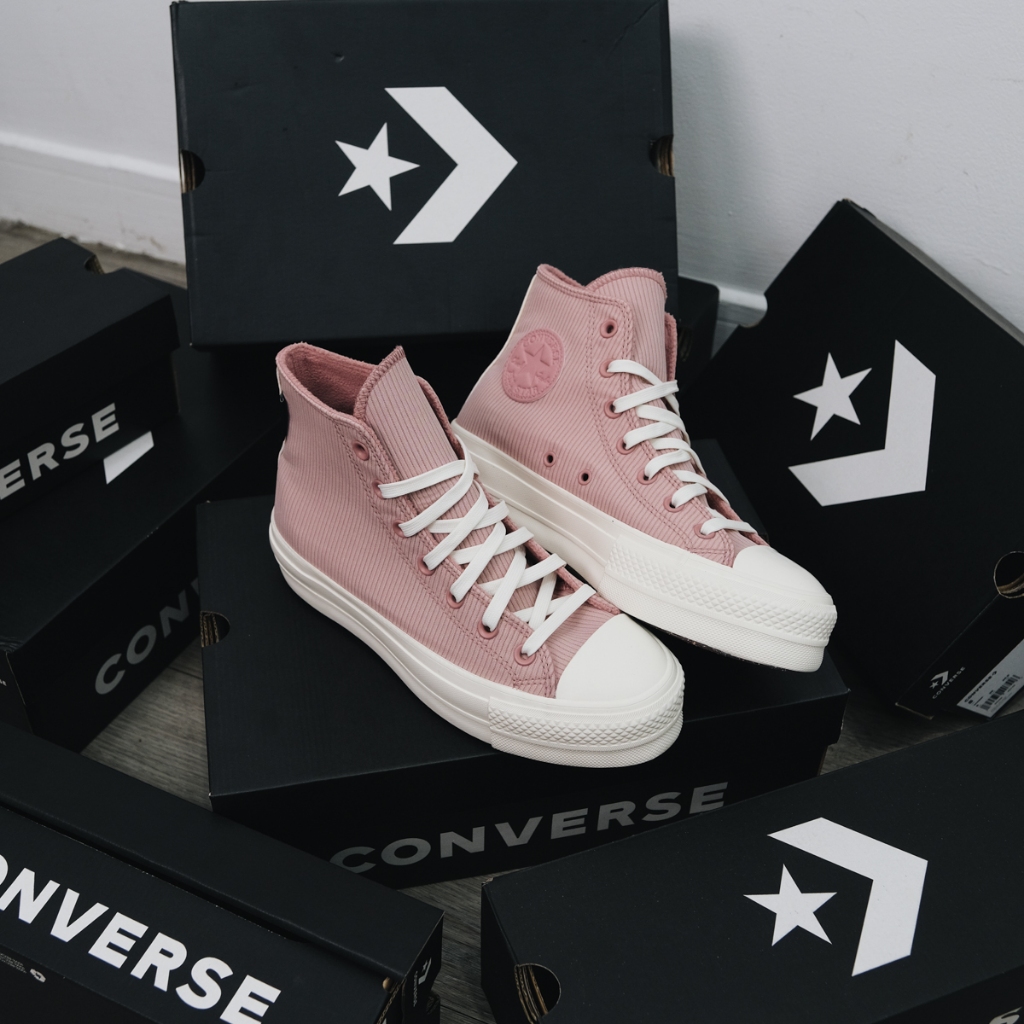 Giày Sneaker Nam Nữ CONVERSE Chuck Taylor All Star Lift Platform Counter Climate - A06148C -Hồng, Chính Hãng Full Box