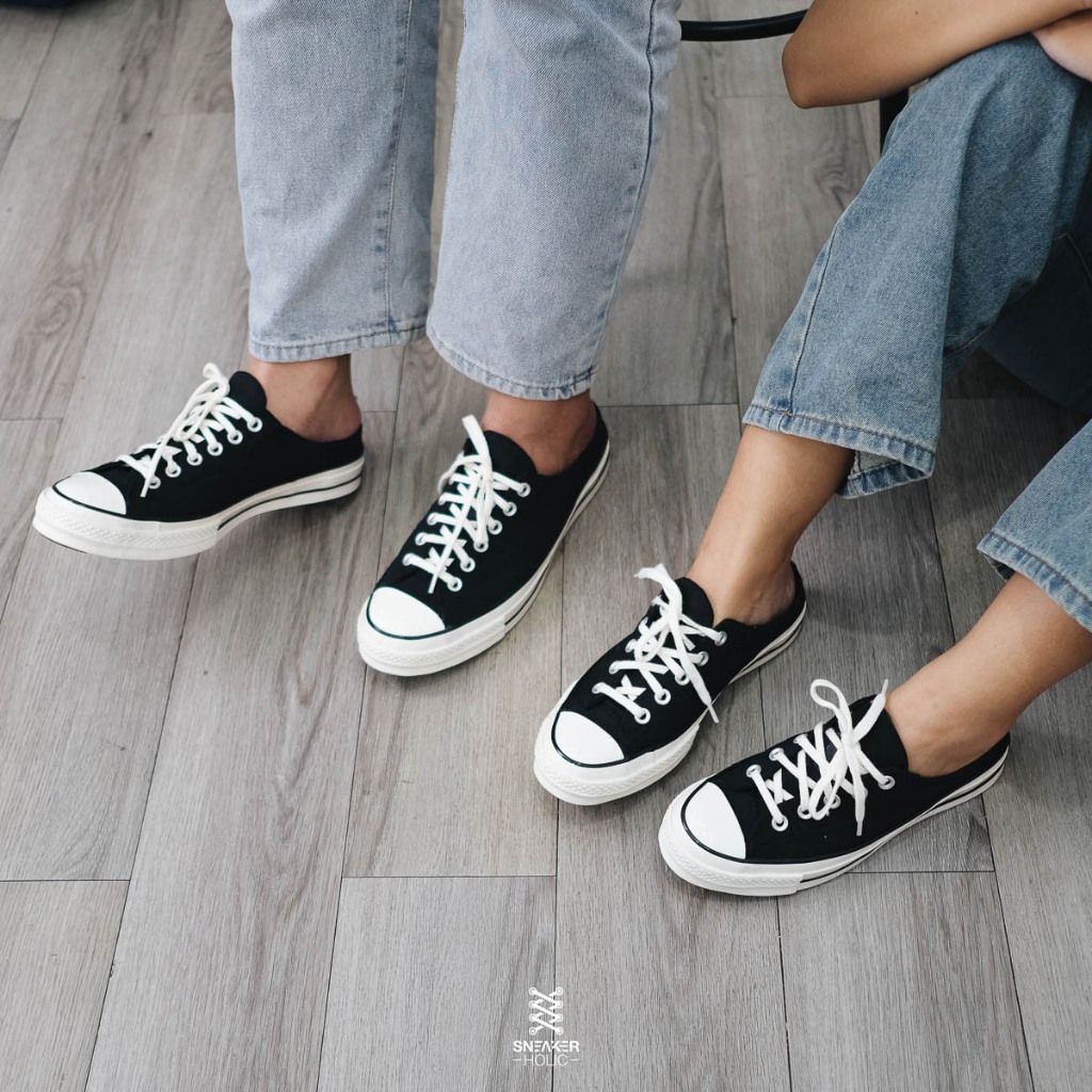 Giày Sneaker Nam Nữ CONVERSE Chuck 1970s Mule Recycled Black -172591C, Đạp Gót Cổ Thấp Đen, Unisex, Chính Hãng Full Box