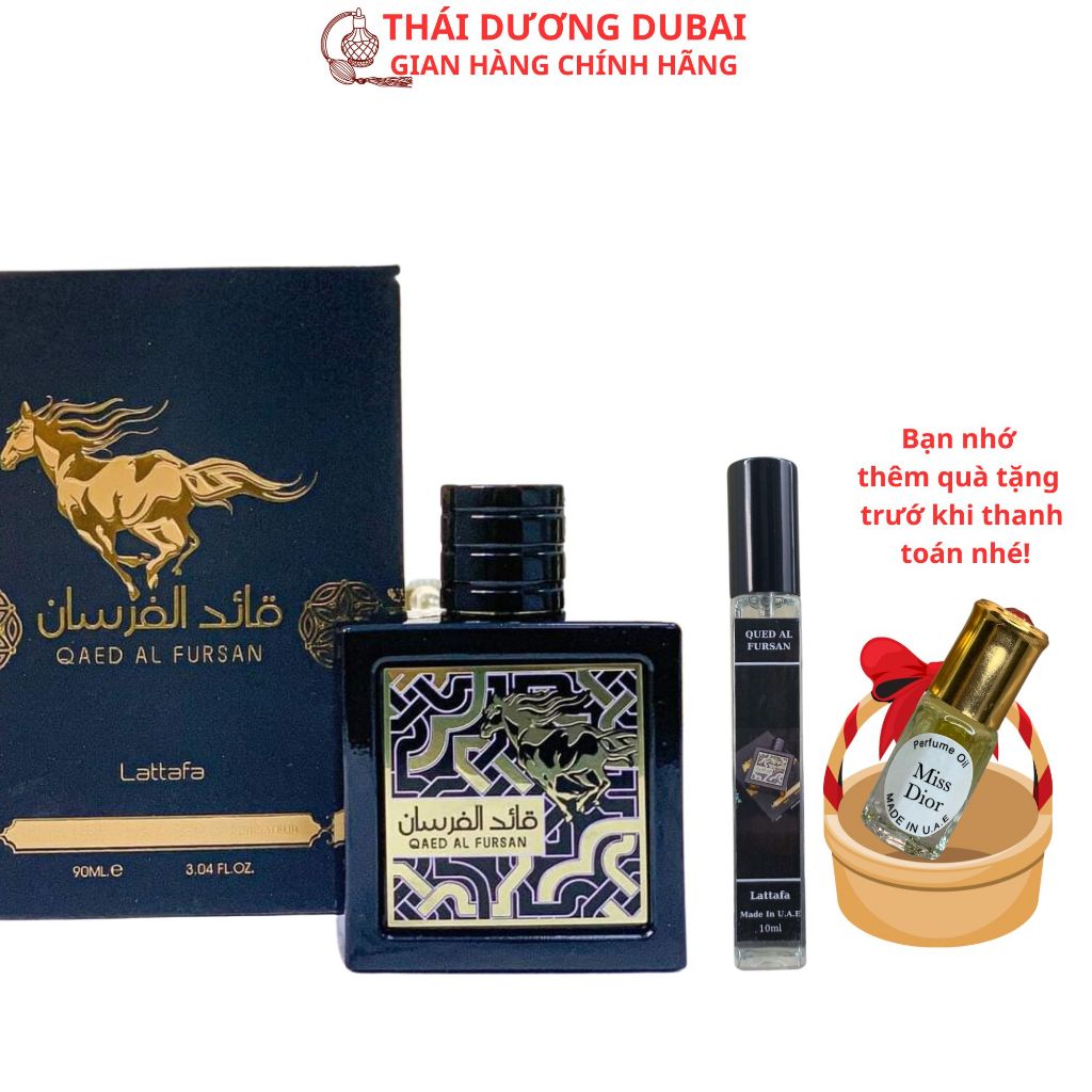 Nước Hoa Nam Nội Địa Dubai Qead Al Fursan Ngựa Dứa 10ml- Nam Tính. Nước hoa chính hãng , thơm lâu
