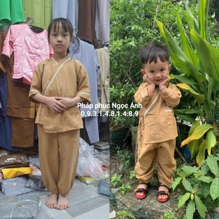 Đồ lam đi chùa cho bé iu - Set xéo nhật chất cực mát